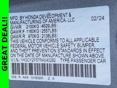2024 Honda Accord Hybrid Sport