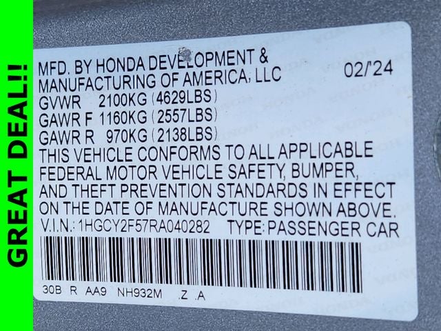 2024 Honda Accord Hybrid Sport
