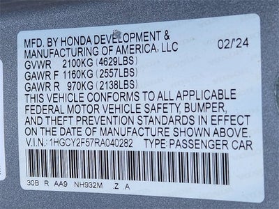 2024 Honda Accord Hybrid Sport