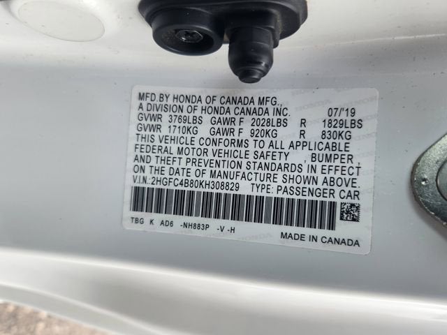 2019 Honda Civic Sport