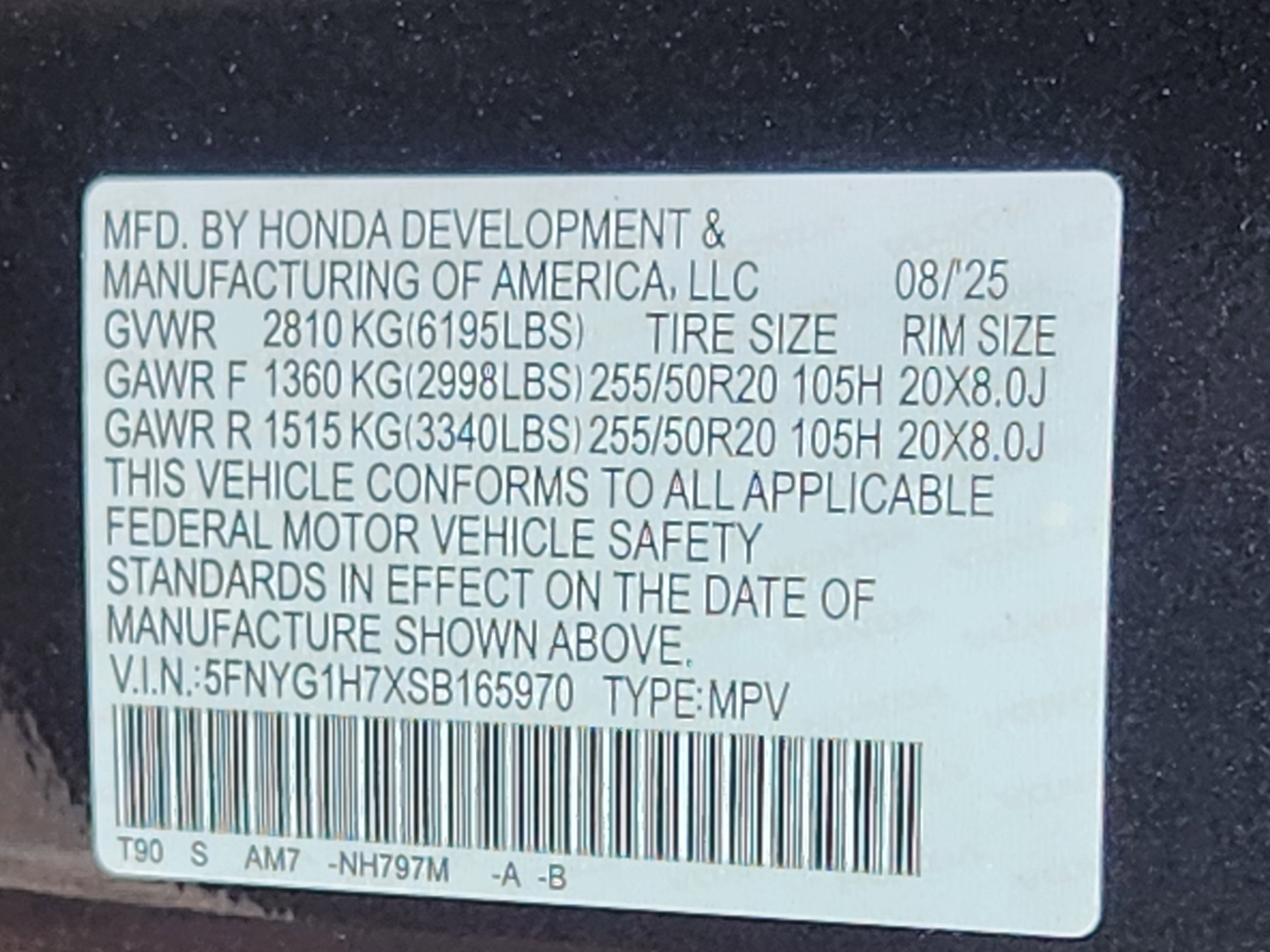 2025 Honda Pilot AWD TRG